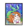 thumbnail image 1 of Stupell Industries Relaxing Mermaid Underwater Fairy Tales & Fantasy Painting Black Framed Art Print Wall Art, 16 x 20, 1 of 9