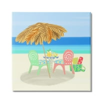 Stupell Industries Relaxing Summer Beach Scene Coastal Vacation Shoreline Graphic Art Gallery Wrapped Canvas Print Wall Art, Design by unknown