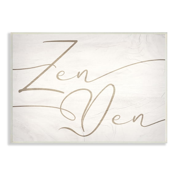 Stupell Industries Relaxing Zen Den Sign Minimal Charming Typography Typography Painting Unframed Art Print Wall Art, 10 x 15