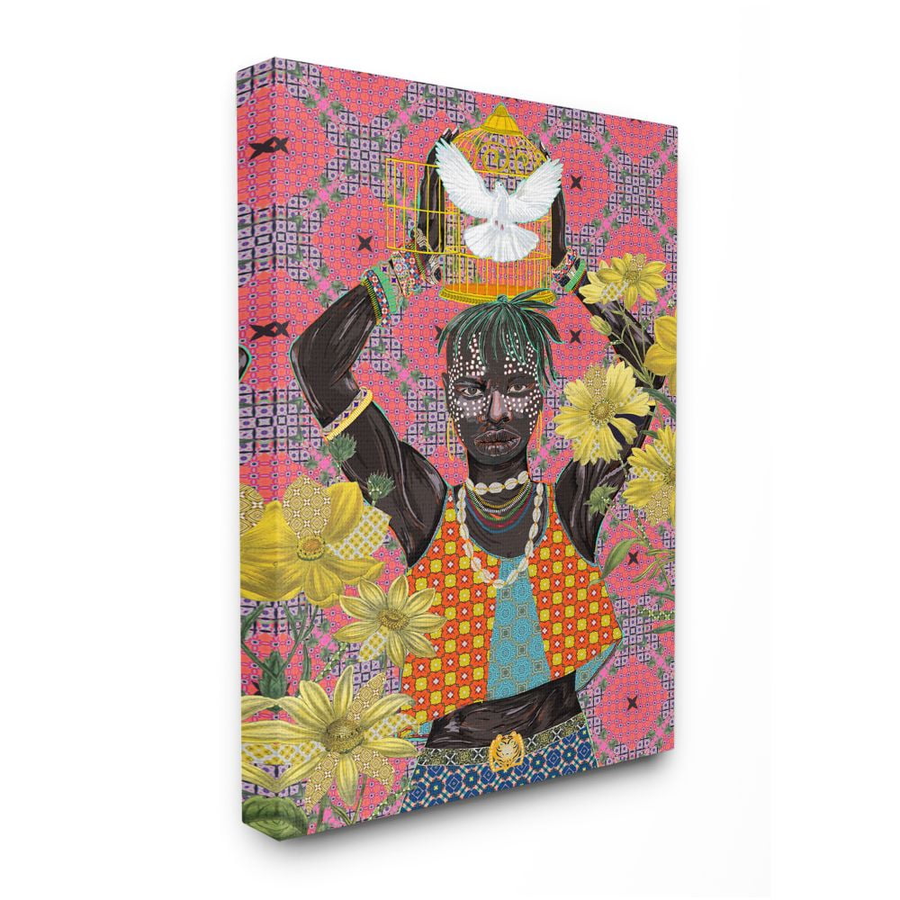 Stupell Industries Releasing Doves by Strong Male Figure Over Pattern Designed by Sangita Bachelet