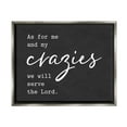 thumbnail image 1 of Stupell Industries Religious Family Quote Serve The Lord Humorous Phrase Graphic Art Luster Gray Floating Framed Canvas Print Wall Art, Design by Lettered and Lined, 1 of 8