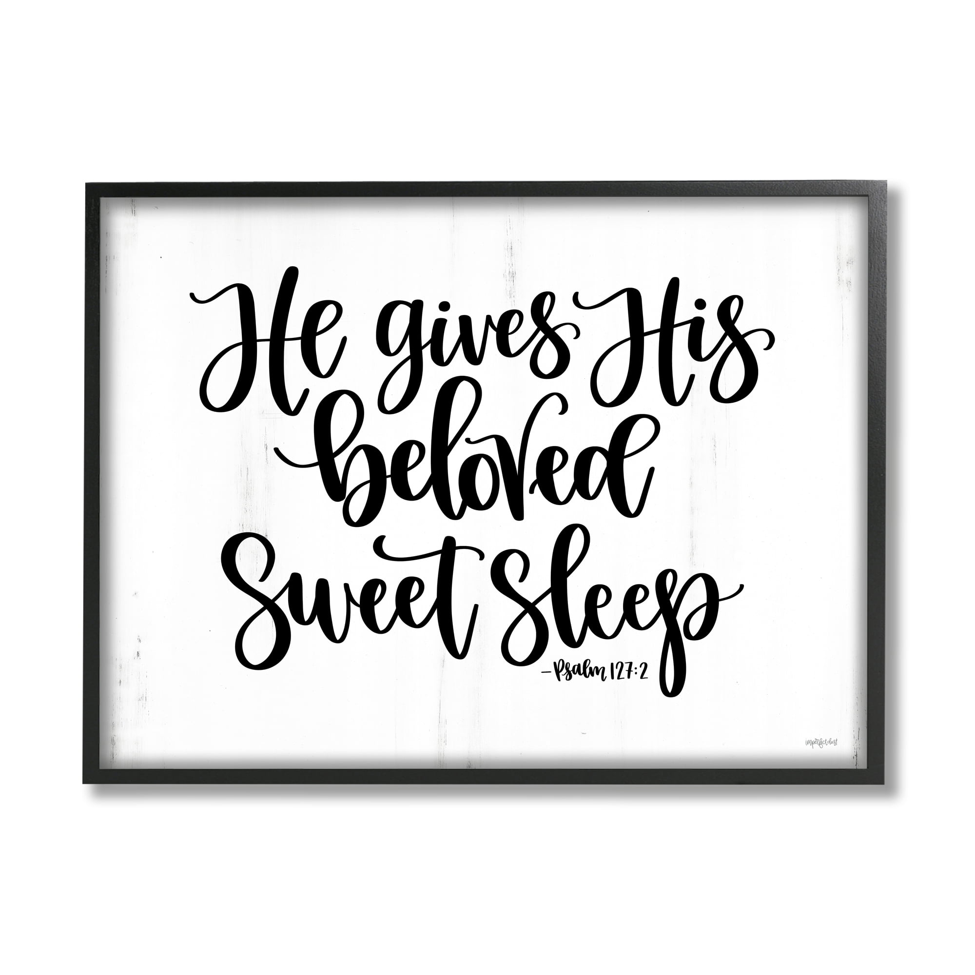 Stupell Industries Religious Proverb Bible Verse Quote Grain Pattern Graphic Art Black Framed Art Print Wall Art, Design by Imperfect Dust