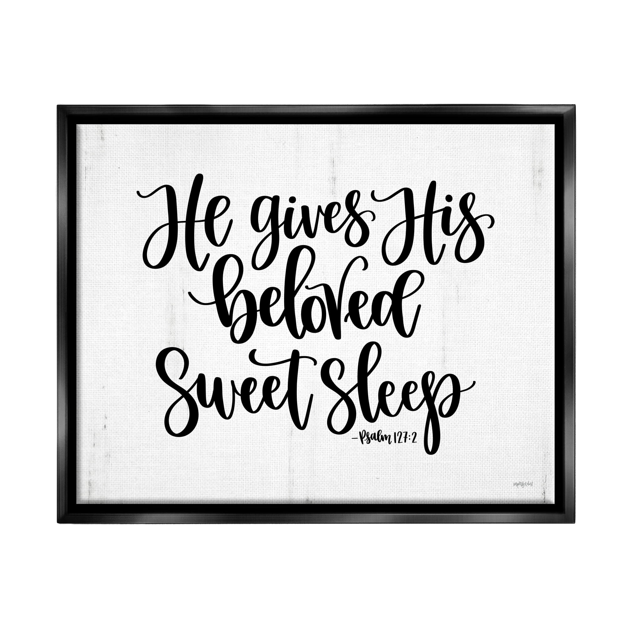 Stupell Industries Religious Proverb Bible Verse Quote Grain Pattern Graphic Art Jet Black Floating Framed Canvas Print Wall Art, Design by Imperfect Dust