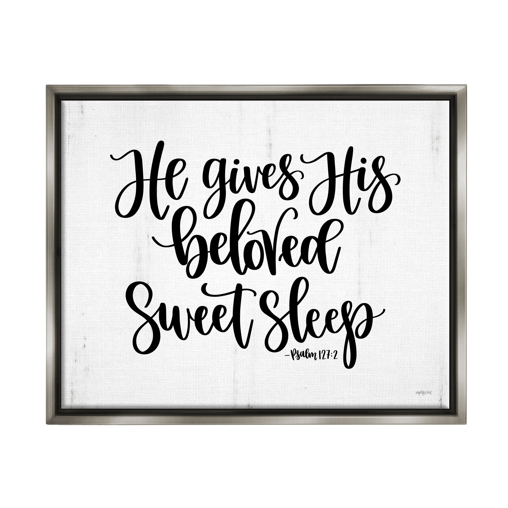 Stupell Industries Religious Proverb Bible Verse Quote Grain Pattern Graphic Art Luster Gray Floating Framed Canvas Print Wall Art, Design by Imperfect Dust