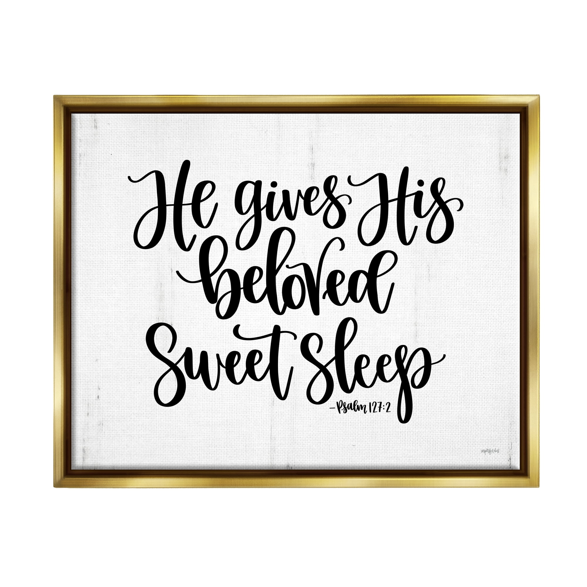 Stupell Industries Religious Proverb Bible Verse Quote Grain Pattern Graphic Art Metallic Gold Floating Framed Canvas Print Wall Art, Design by Imperfect Dust