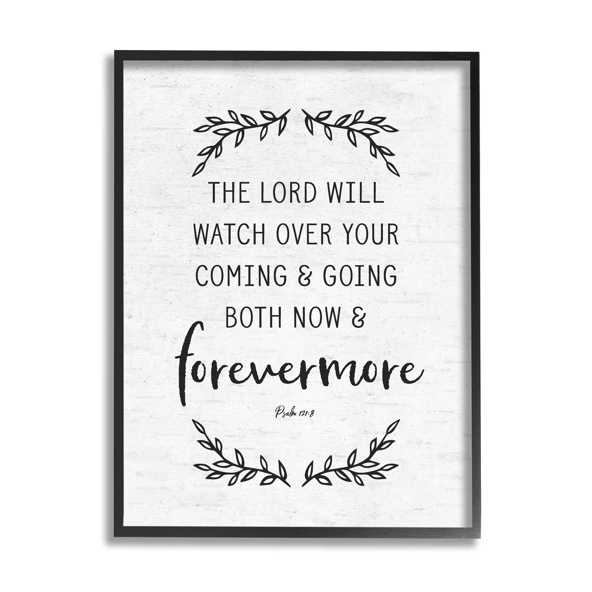 Stupell Industries Religious Scripture Prayer Comforting Typography Sign Graphic Art Black Framed Art Print Wall Art, Design by Lettered and Lined