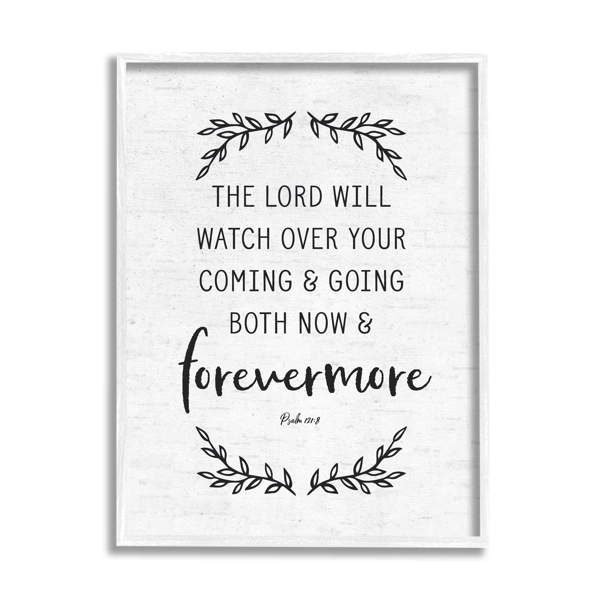 Stupell Industries Religious Scripture Prayer Comforting Typography Sign Graphic Art White Framed Art Print Wall Art, Design by Lettered and Lined