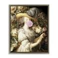 thumbnail image 1 of Stupell Industries Renaissance Lady & Gum People Painting Brown Floater Framed Canvas Art Print Wall Art, 25 x 31, 1 of 2