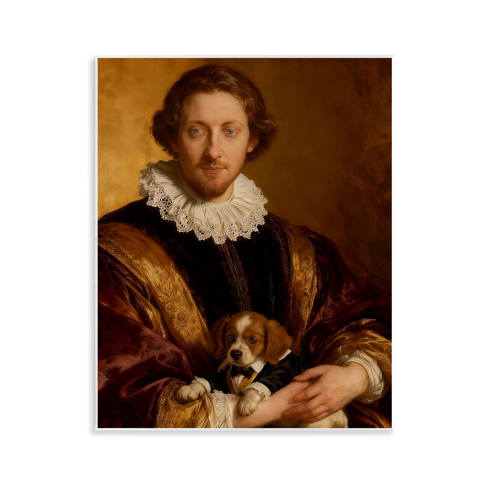 Stupell Industries Renaissance Noble with Loyal Companion Wall Plaque Art, design by CAD Designs