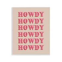 Stupell Industries Repeating Western Howdy Text & Numbers Painting Unframed Art Print Wall Art, 11 x 14