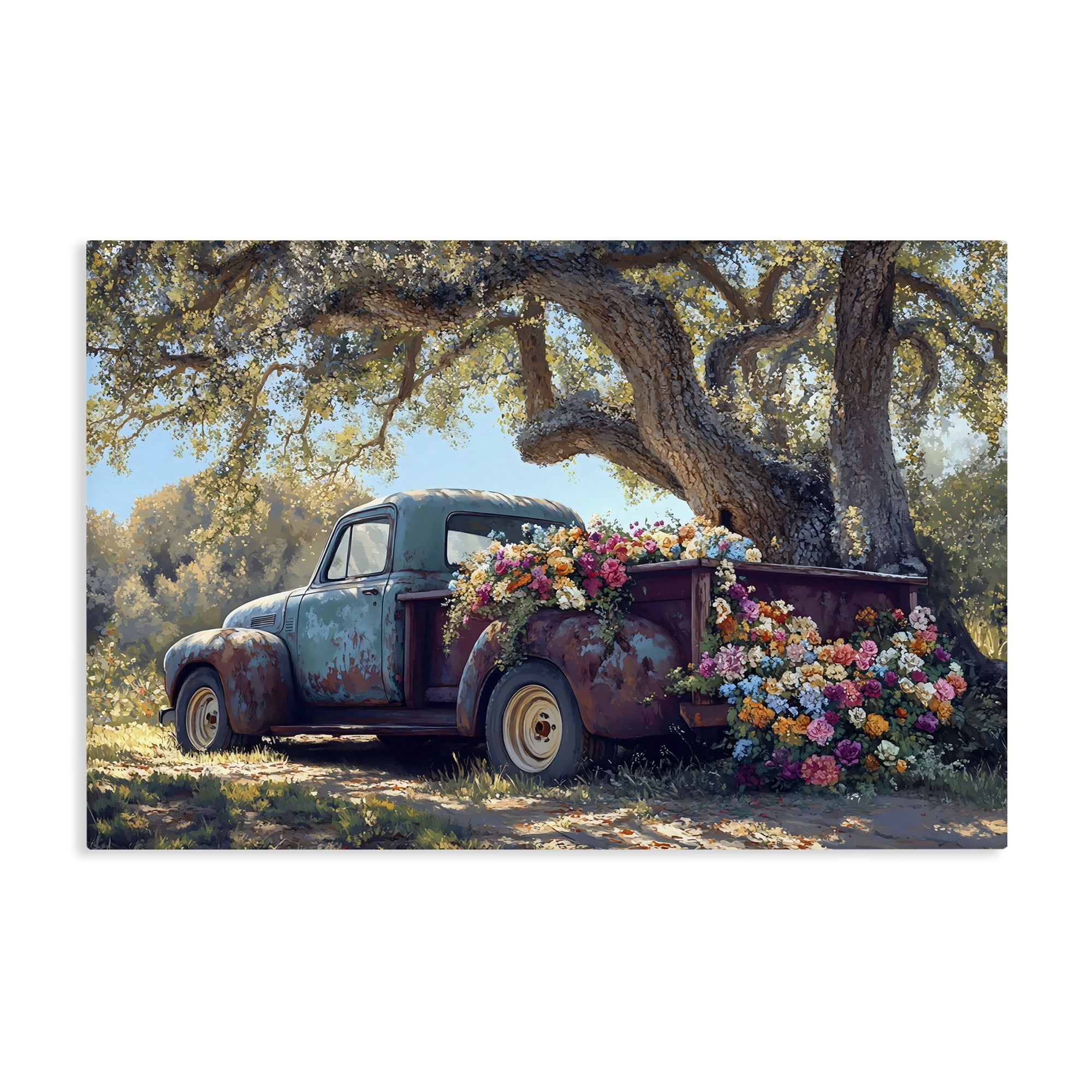 Stupell Industries Repurposed Truck Filled with Flowers Canvas Wall Art, design by Franklyn Gregory
