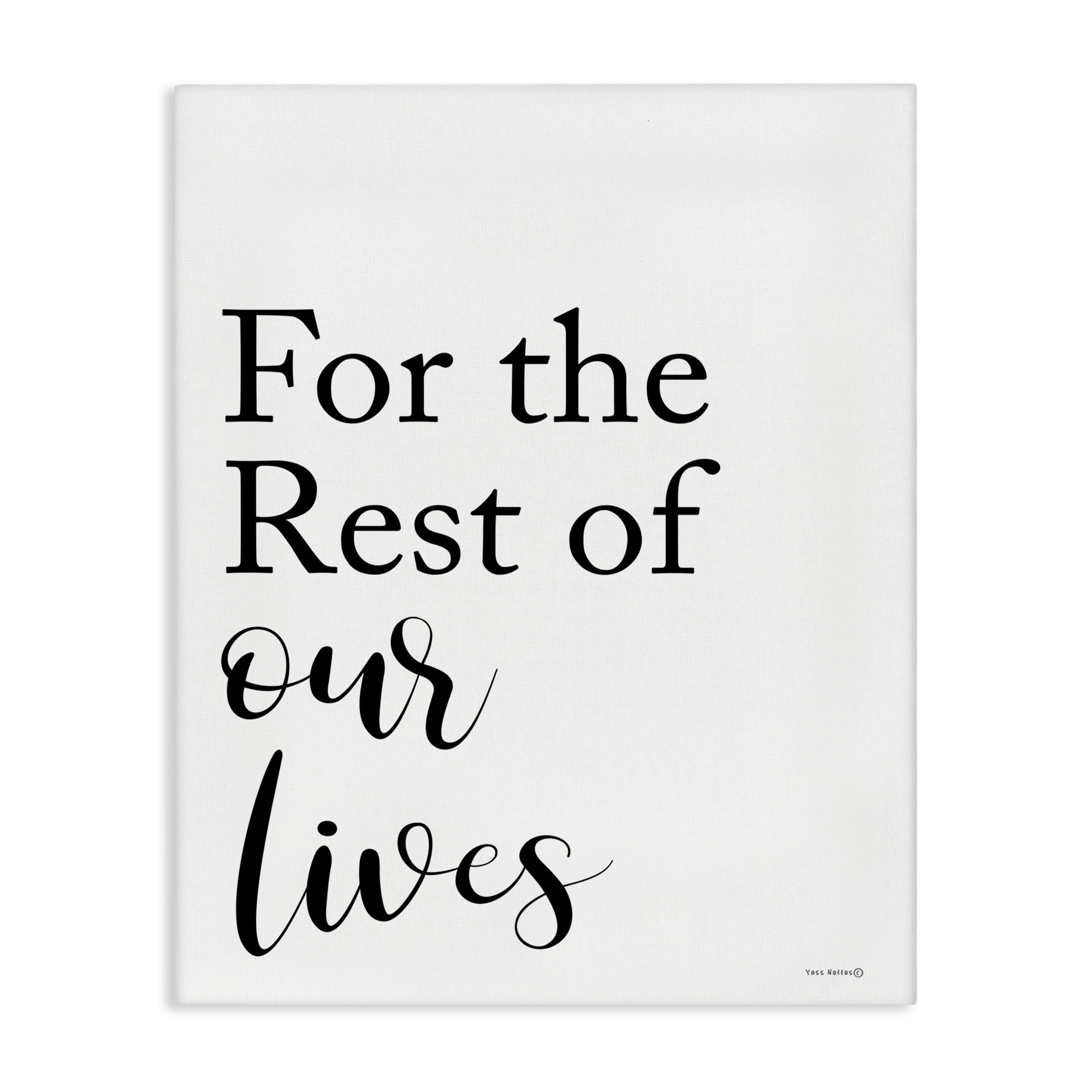 Stupell Industries Rest Of Our Lives Text & Numbers Painting Wrapped Canvas Art Print Wall Art, 30 x 40