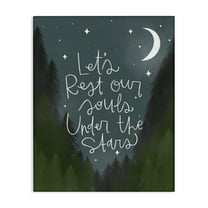 Stupell Industries Rest Our Souls Under Stars Quotes and Sayings Painting Wrapped Canvas Canvas Art Print Wall Art, 16 x 20