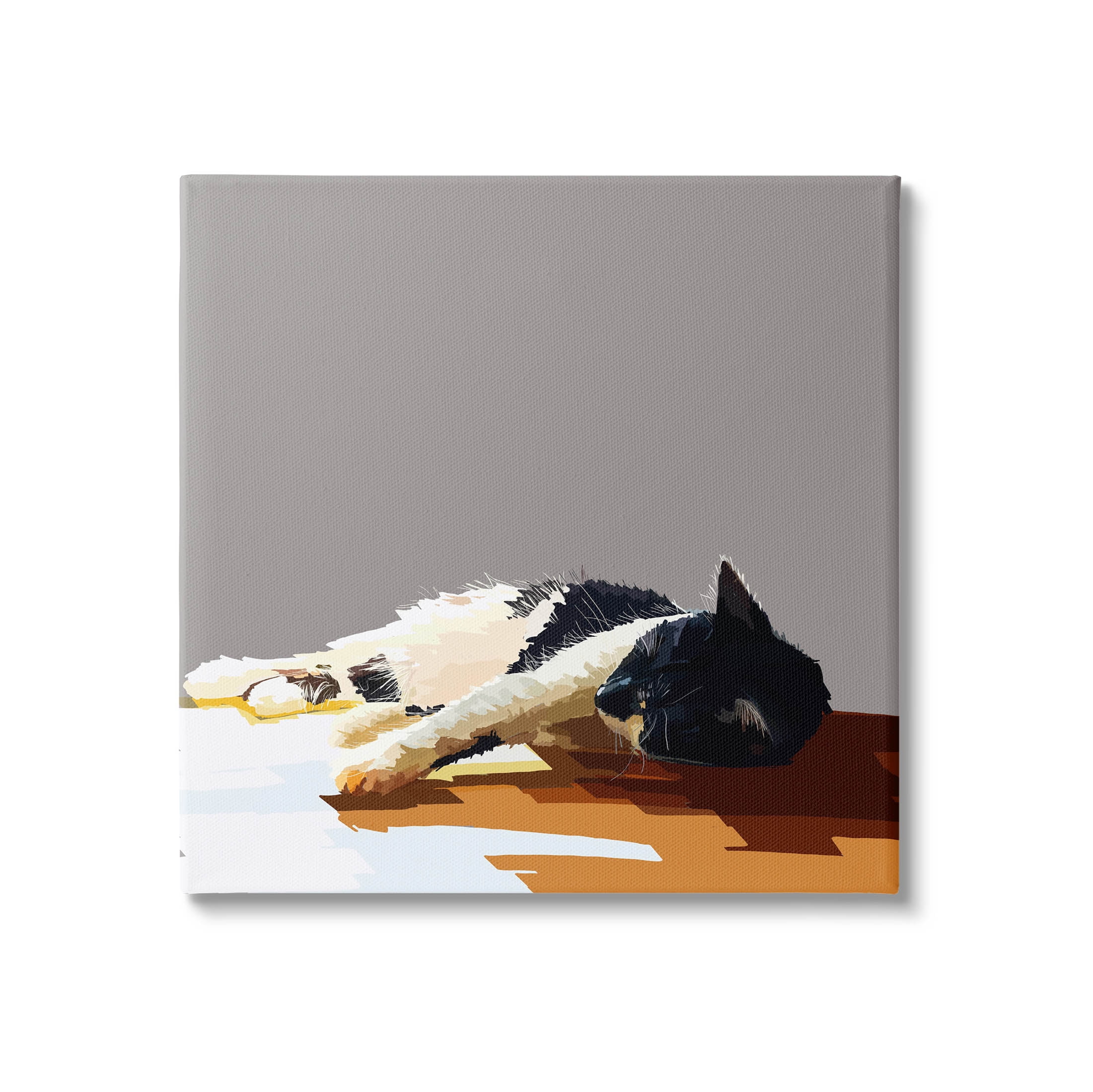 Stupell Industries Restful Cat Lying Down in Sunlight Graphic Art Gallery Wrapped Canvas Print Wall Art, Design by Emily Kalina