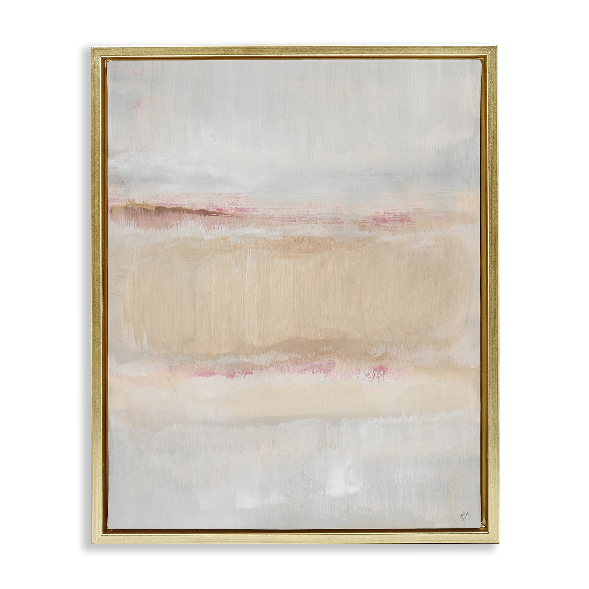 Stupell Industries Restful Misty Landscape Gold Framed Floater Canvas Wall Art, design by Lanie Loreth