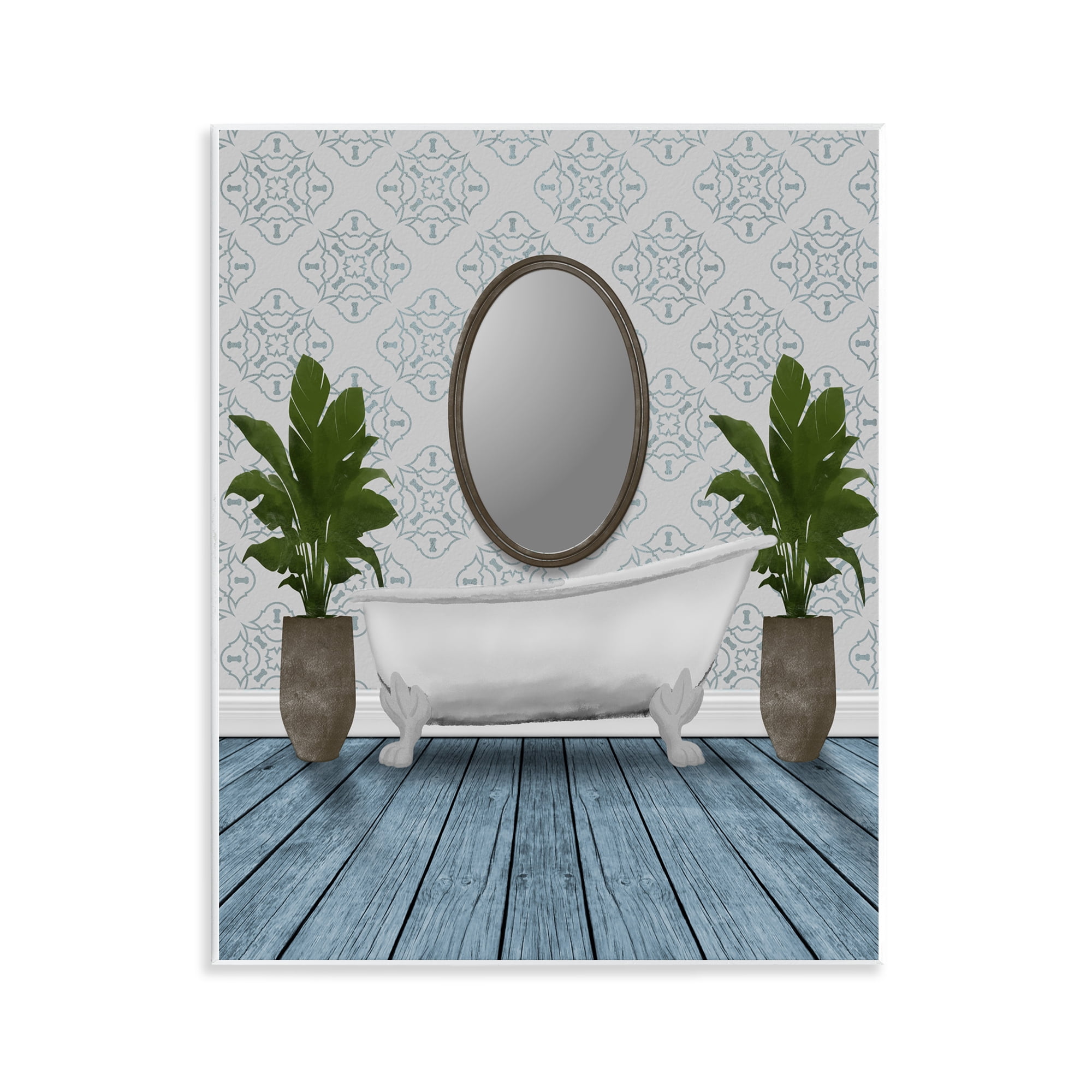 Stupell Industries Restful Wash Bathtub Wall Plaque Art, design by Marcus Prime