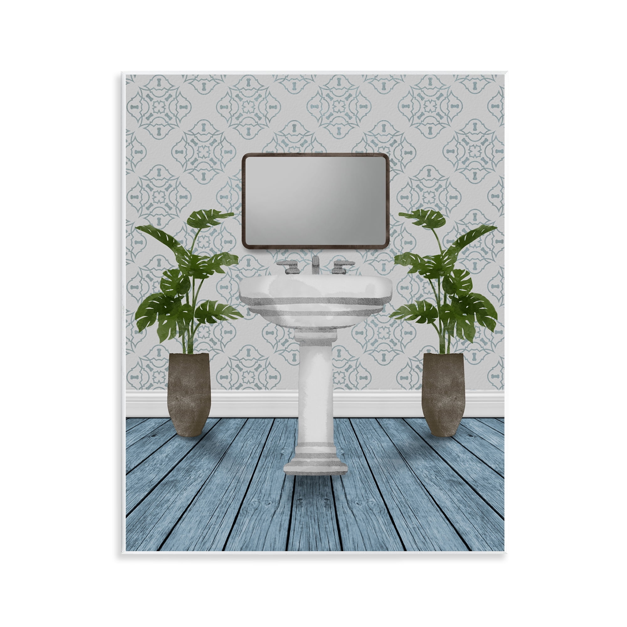 Stupell Industries Restful Wash Plants & Sink Wall Plaque Art, design by Marcus Prime
