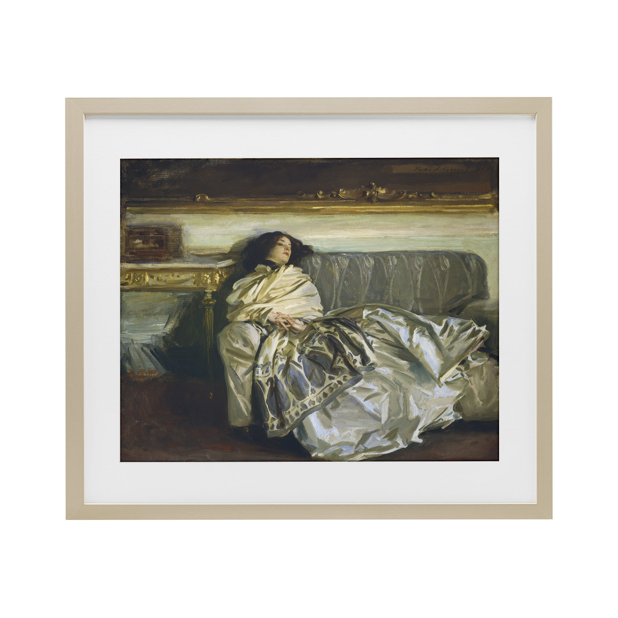 Stupell Industries Restful Woman Classic Birch Framed Print Under Glass, design by Lil' Rue