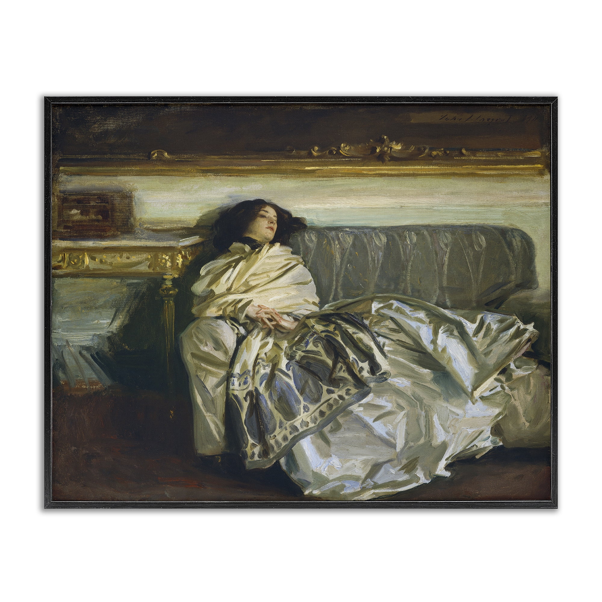 Stupell Industries Restful Woman Classic Black Framed Giclee Art, design by Lil' Rue