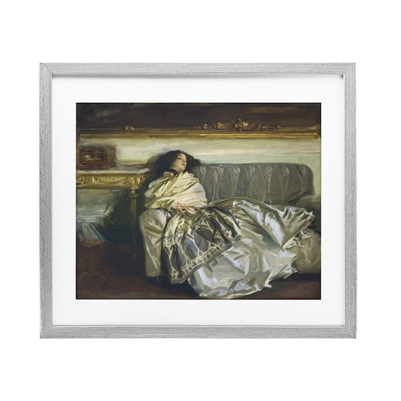 Stupell Industries Victorian Restful Woman Classic Gray Framed Print Under Glass, 16 x 13, by Lil' Rue