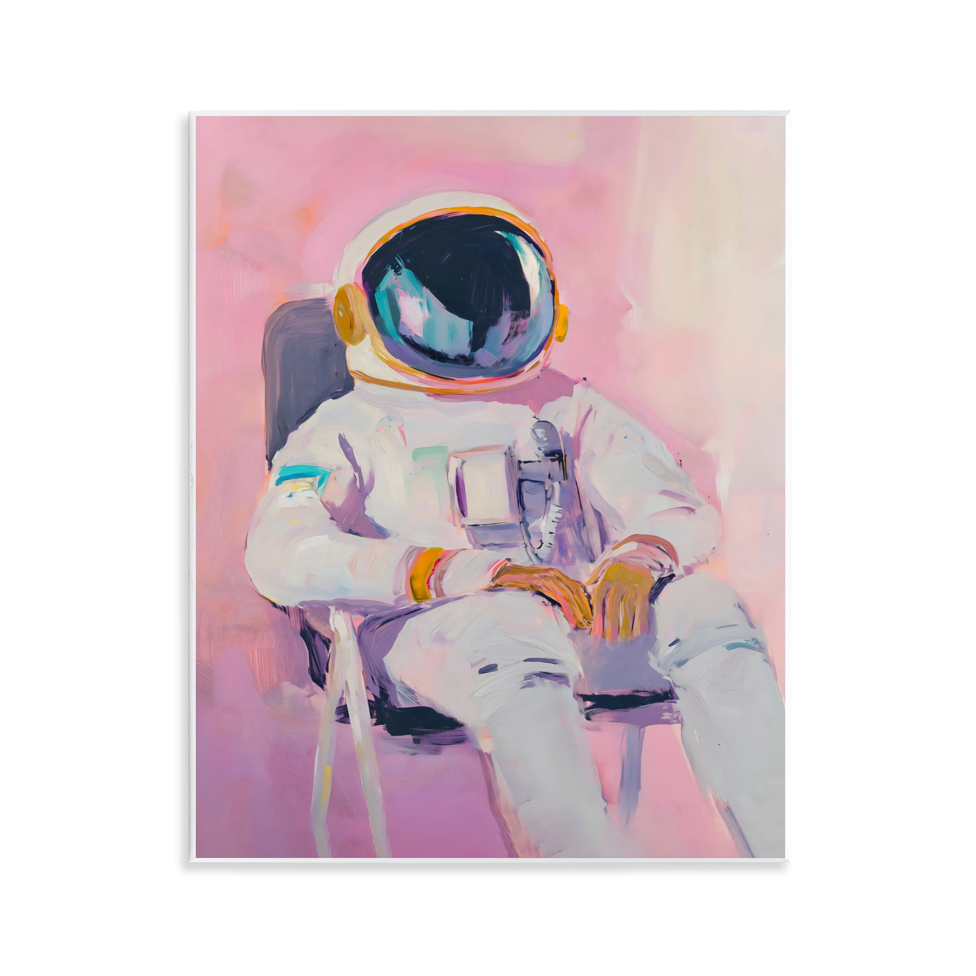 Stupell Industries Resting Astronaut on Chair Wall Plaque Art, design by The Prints Vibe