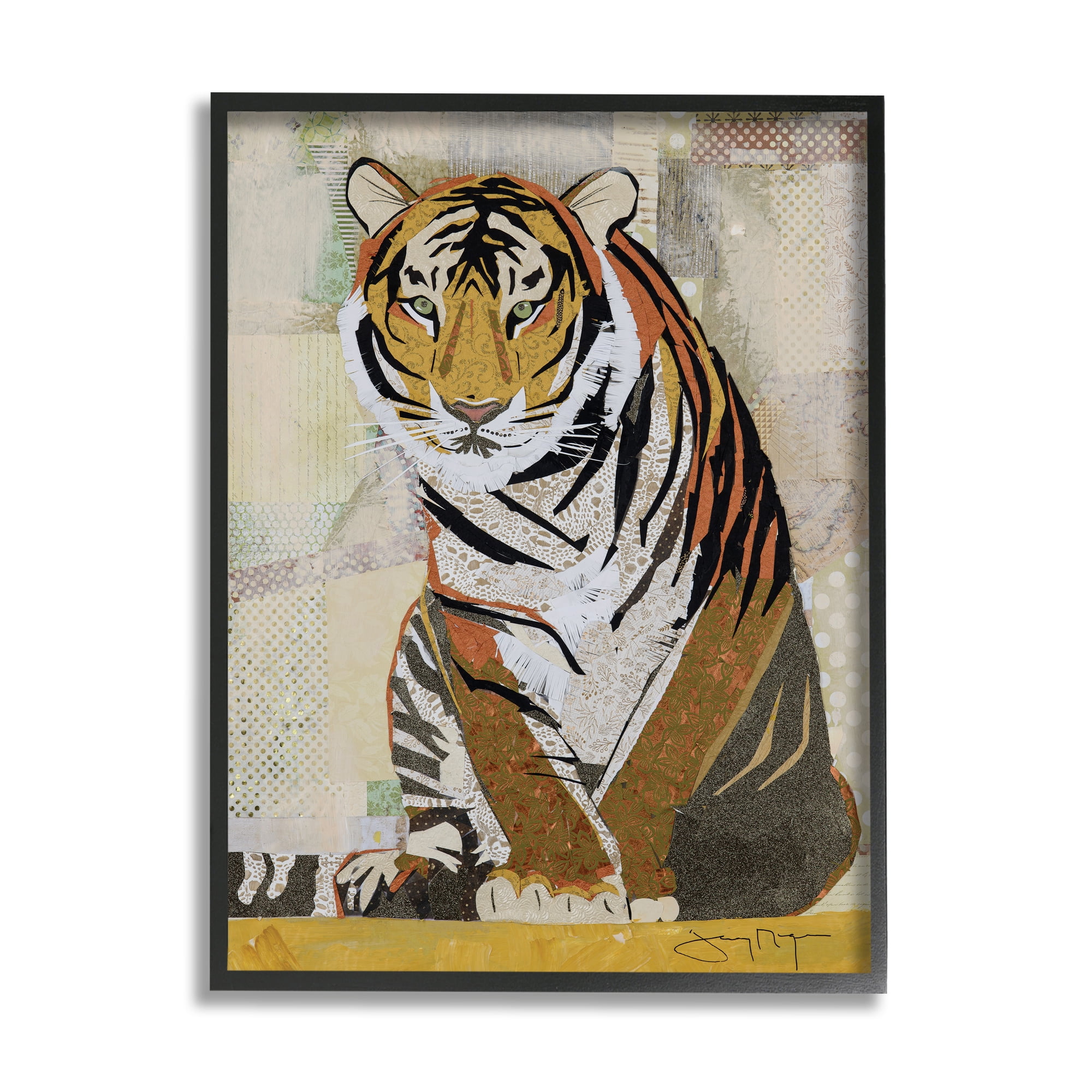 Stupell Industries Resting Jungle Tiger over Abstract Patterns, 16 x 20, Designed by Jenny McGee