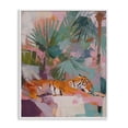 thumbnail image 1 of Stupell Industries Contemporary Resting Tiger Beneath Leaves White Framed Giclee Art, 16 x 20, by Svetlana Aleynikova, 1 of 8