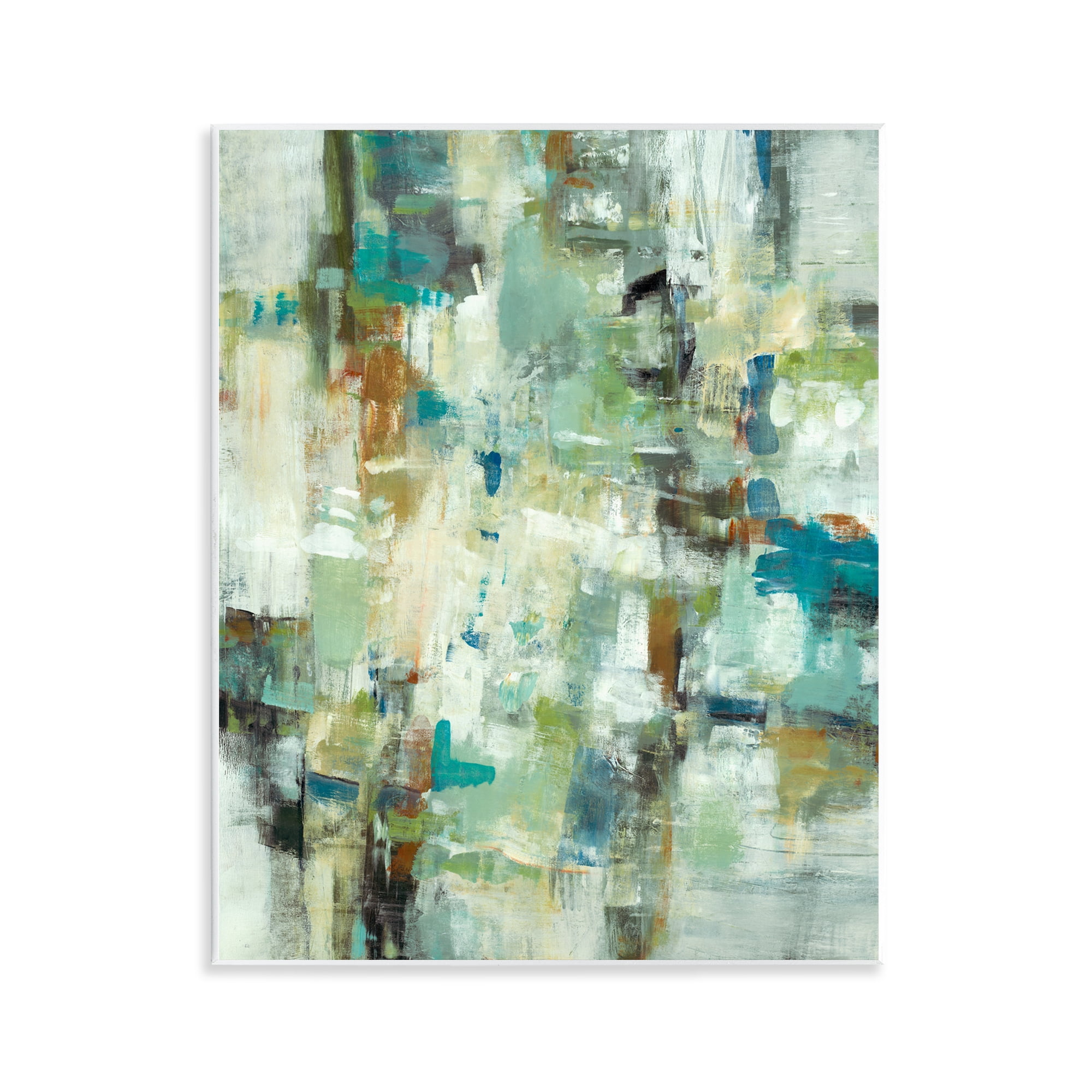 Stupell Industries Restless Green Abstraction Abstract Painting Unframed Art Print Wall Art, 11 x 14