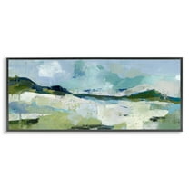 Stupell Industries Restless Landscape Impression Abstract Painting Black Framed Art Print Wall Art, 24 x 10