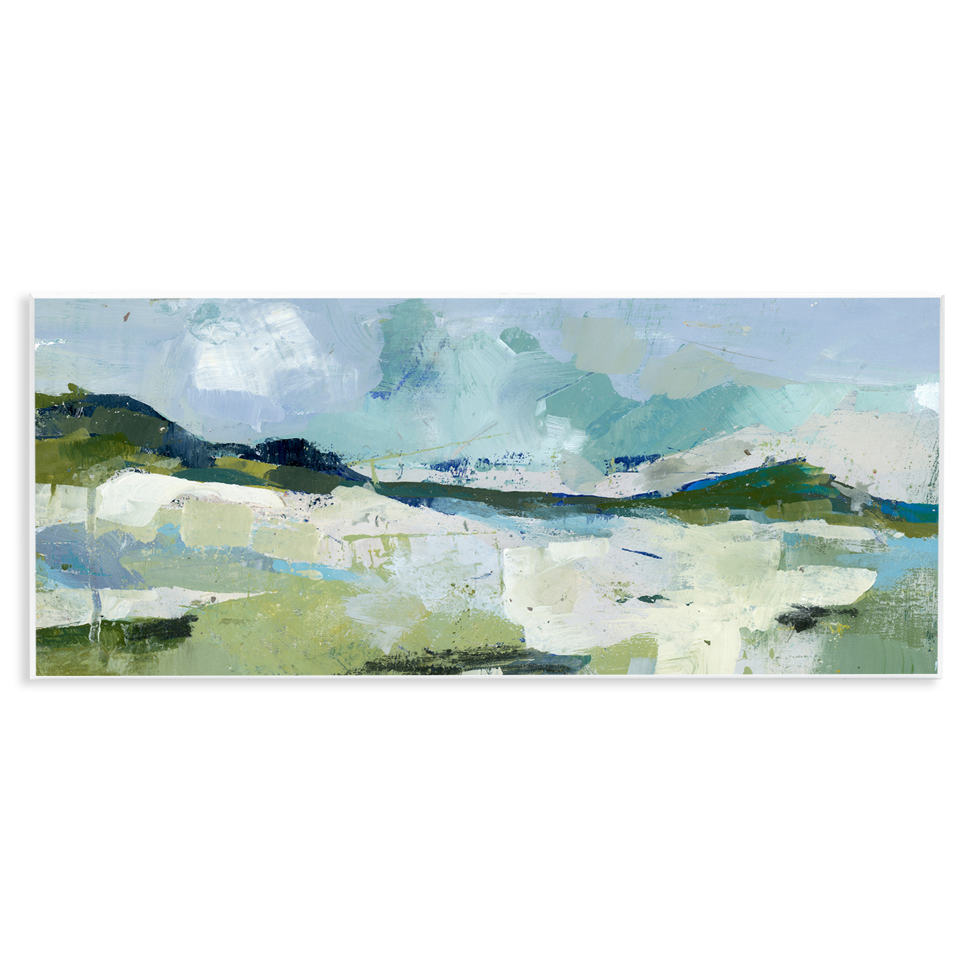Stupell Industries Restless Landscape Impression Abstract Painting Unframed Art Print Wall Art, 17 x 7