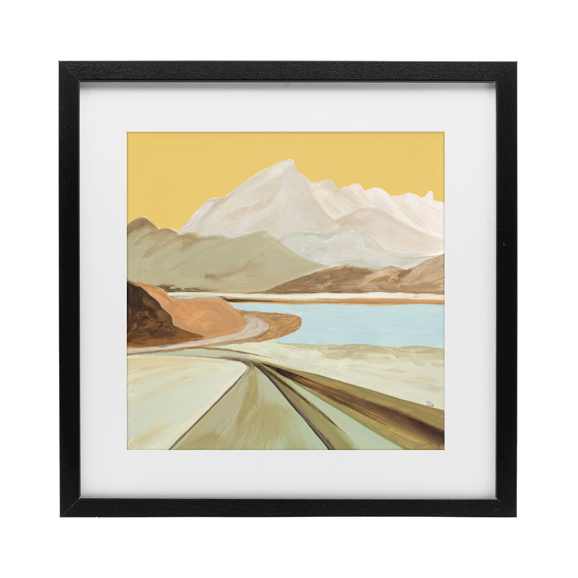 Stupell Industries Retorno Mountain Sunrise Black Framed Print Under Glass, design by Patricia Pinto