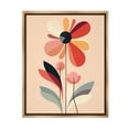 thumbnail image 1 of Stupell Industries Retro Abstract Bloom Botanical & Floral Painting Brown Floater Framed Canvas Art Print Wall Art, 25 x 31, 1 of 10