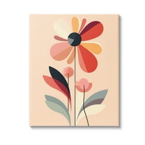 Stupell Industries Retro Abstract Bloom Botanical & Floral Painting Gallery Wrapped Canvas Art Print Wall Art, 16 x 20