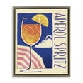 thumbnail image 1 of Stupell Industries Retro Aperol Spritz Food & Beverage Painting Brown Floater Framed Canvas Art Print Wall Art, 17 x 21, 1 of 10