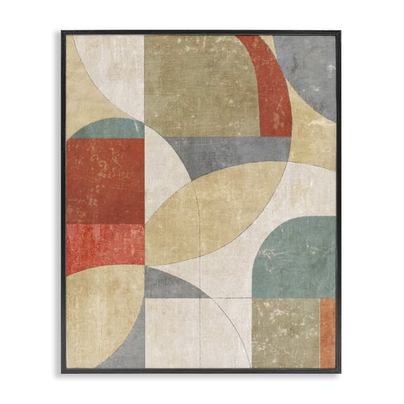 Stupell Industries Retro Arches Collage Black Framed Giclee Art design by Suzanne Nicoll, 30 x 24