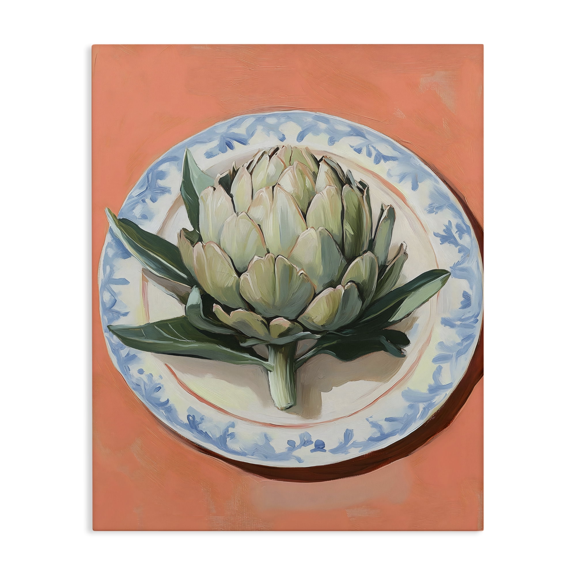 Stupell Industries Retro Artichoke over Orange Canvas Wall Art, design by The Prints Vibe