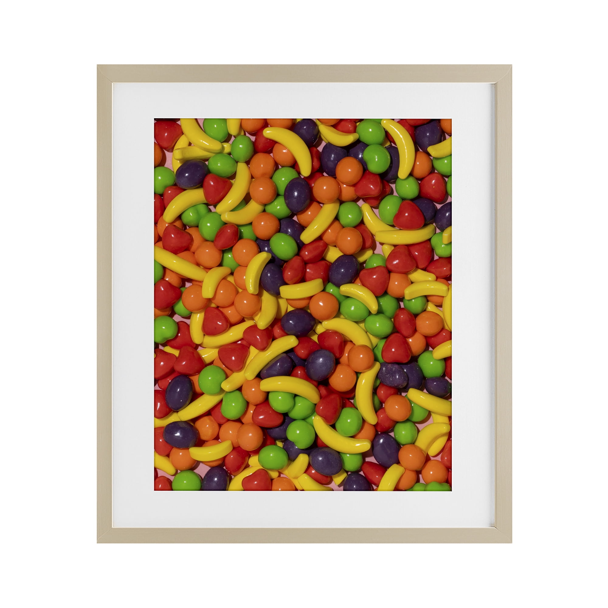 Stupell Industries Retro Assorted Fruit Candy Birch Framed Print Under Glass, design by LISH Creative