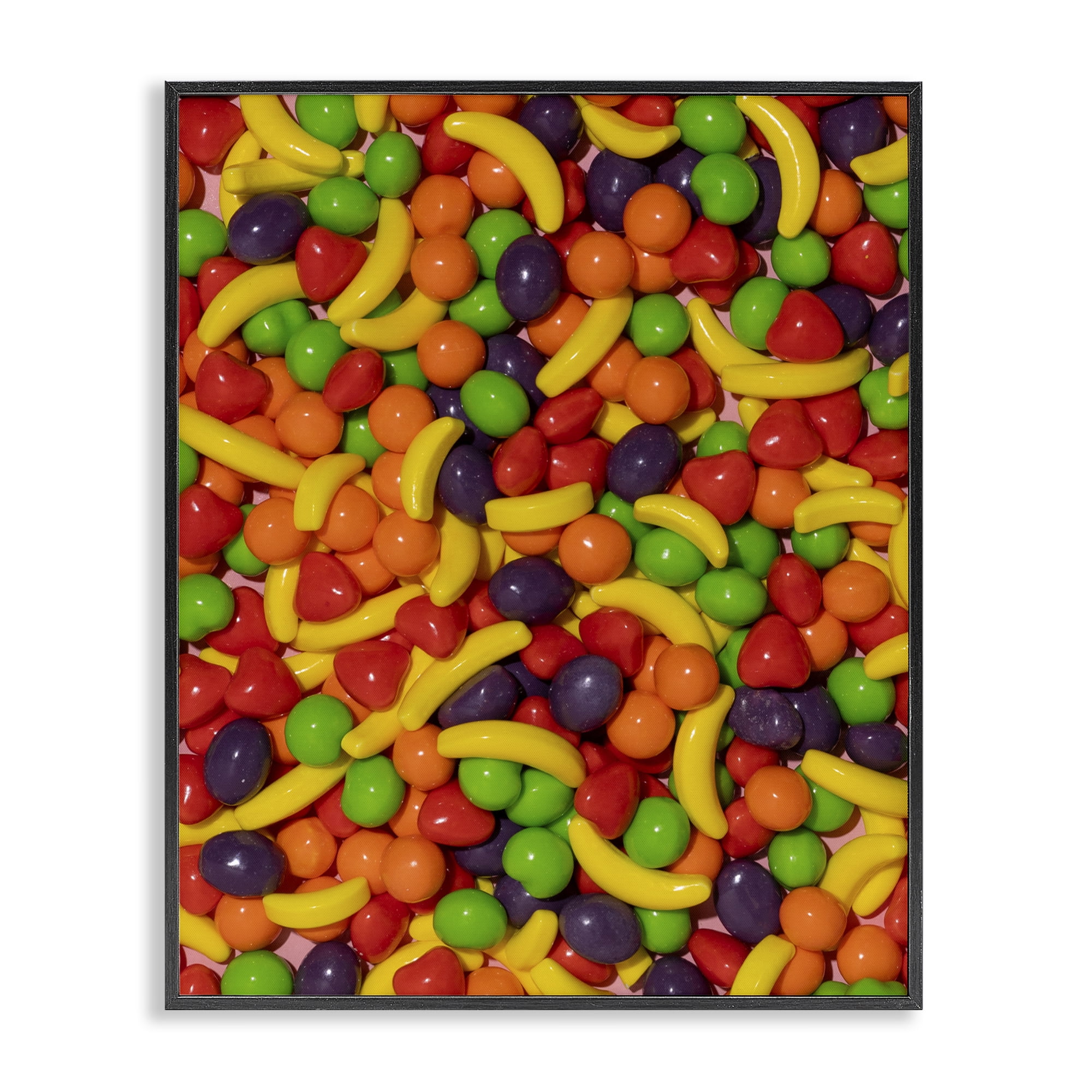 Stupell Industries Retro Assorted Fruit Candy Black Framed Giclee Art, design by LISH Creative