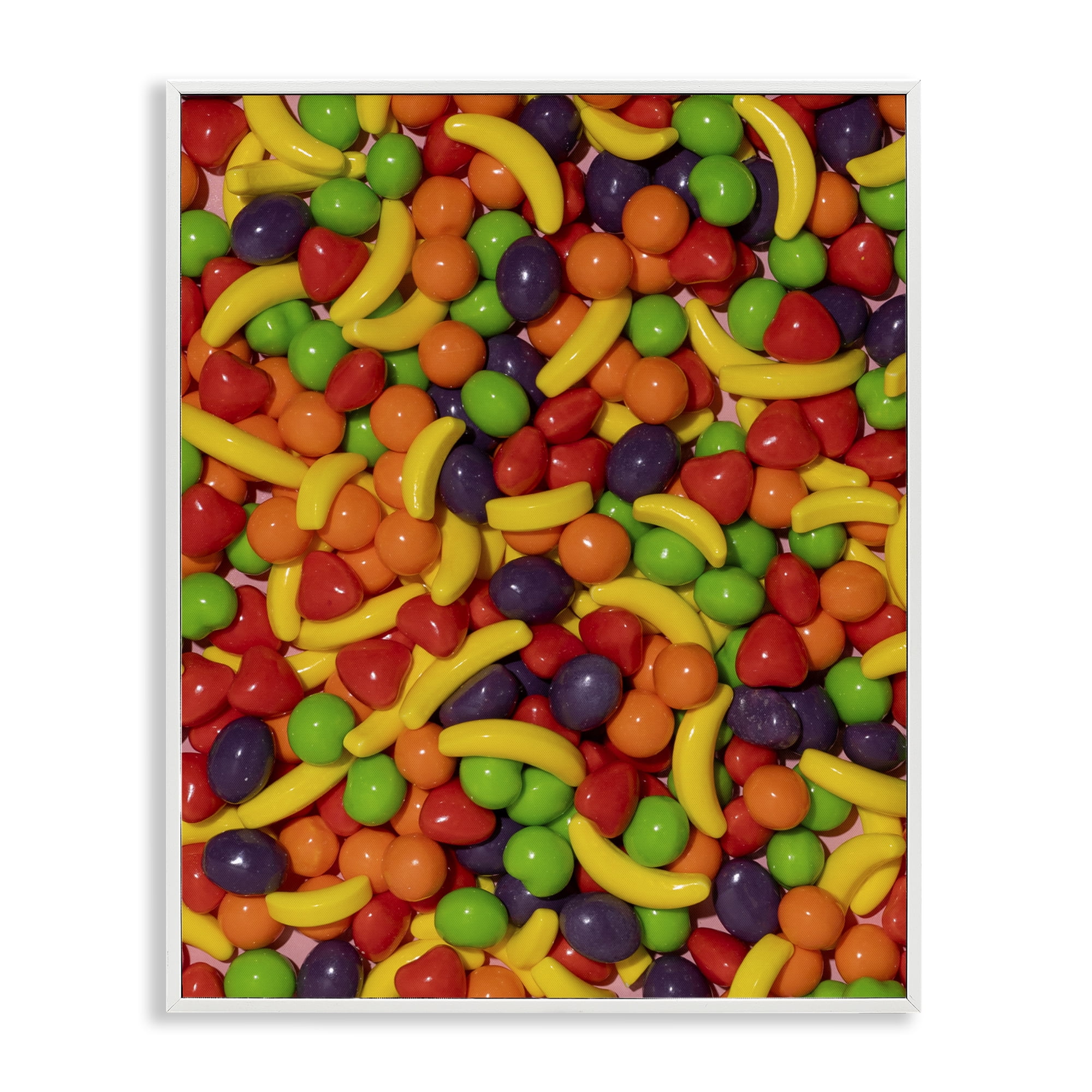 Stupell Industries Retro Assorted Fruit Candy White Framed Giclee Art, design by LISH Creative