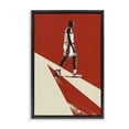 thumbnail image 1 of Stupell Industries Modern Retro Basketball Legend Black Floating Frame Canvas Art, 17 x 25, by Ray Powers, 1 of 8