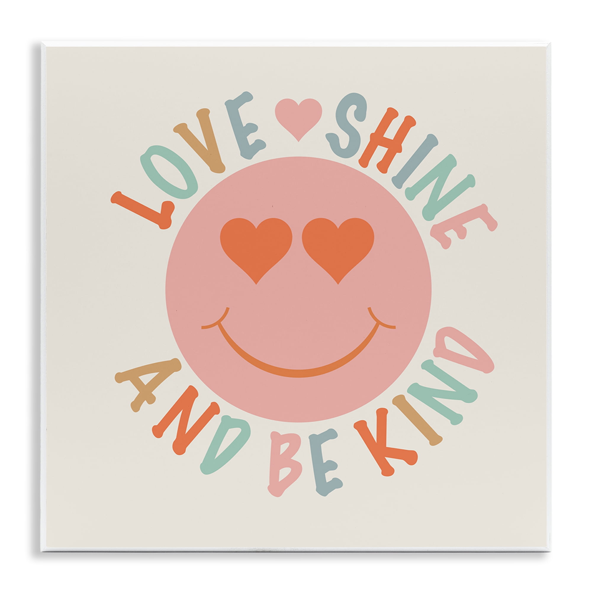 Stupell Industries Retro Be Kind Text & Numbers Painting Unframed Art Print Wall Art, 12 x 12