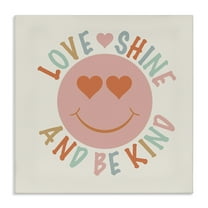 Stupell Industries Retro Be Kind Text & Numbers Painting Wrapped Canvas Art Print Wall Art, 17 x 17