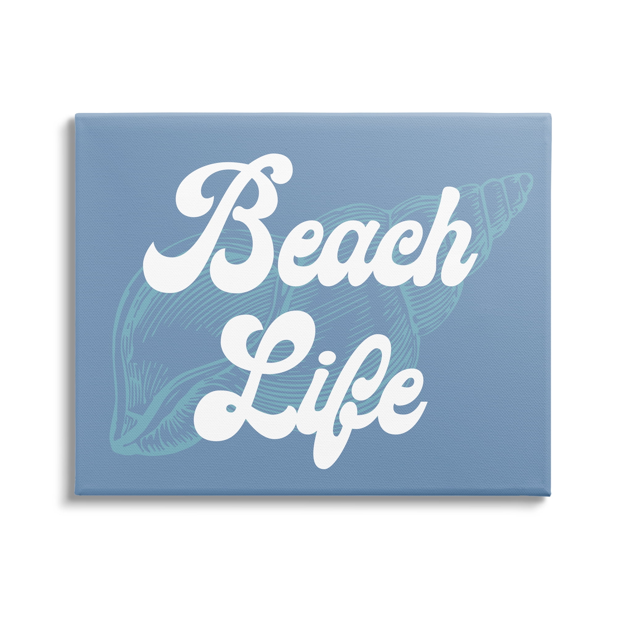 Stupell Industries Retro Beach Life Phrase Animals & Insects Painting Gallery Wrapped Canvas Art Print Wall Art, 20 x 16