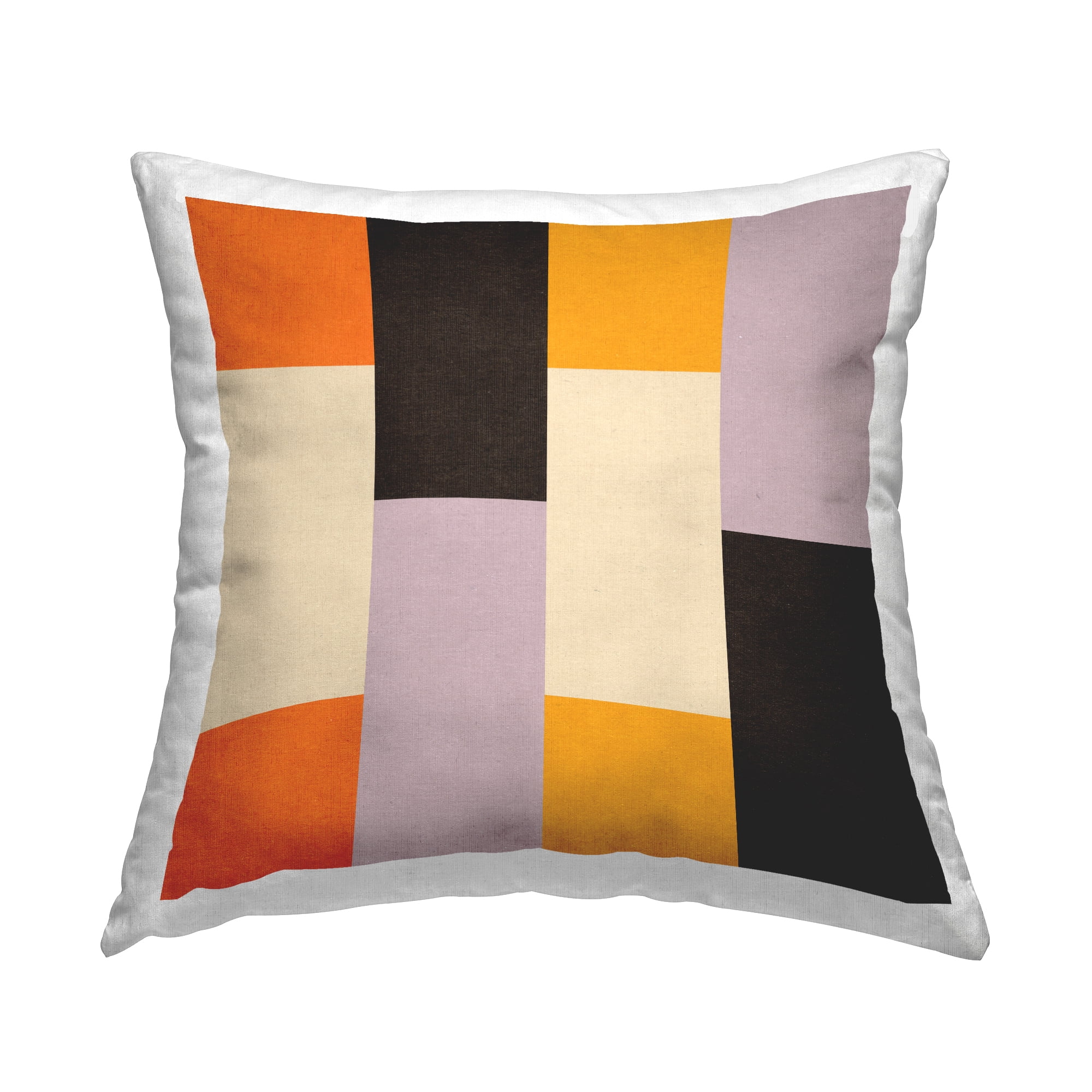 Stupell Industries Retro Blocked Mid Century Modern Squares Design by Daphne Polselli Throw Pillow