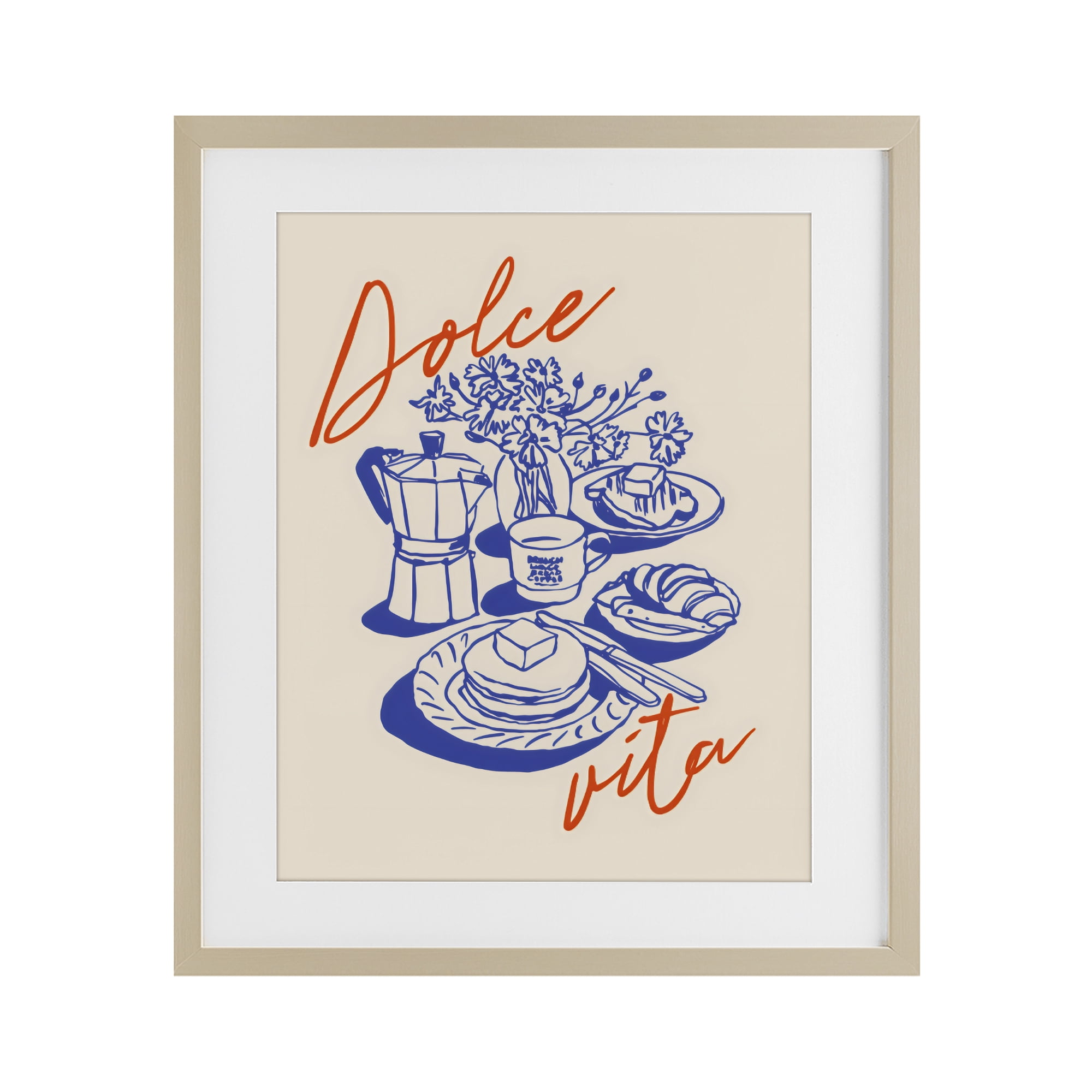 Stupell Industries Retro Breakfast Morning Spread Birch Framed Print Under Glass, design by The Prints Vibe