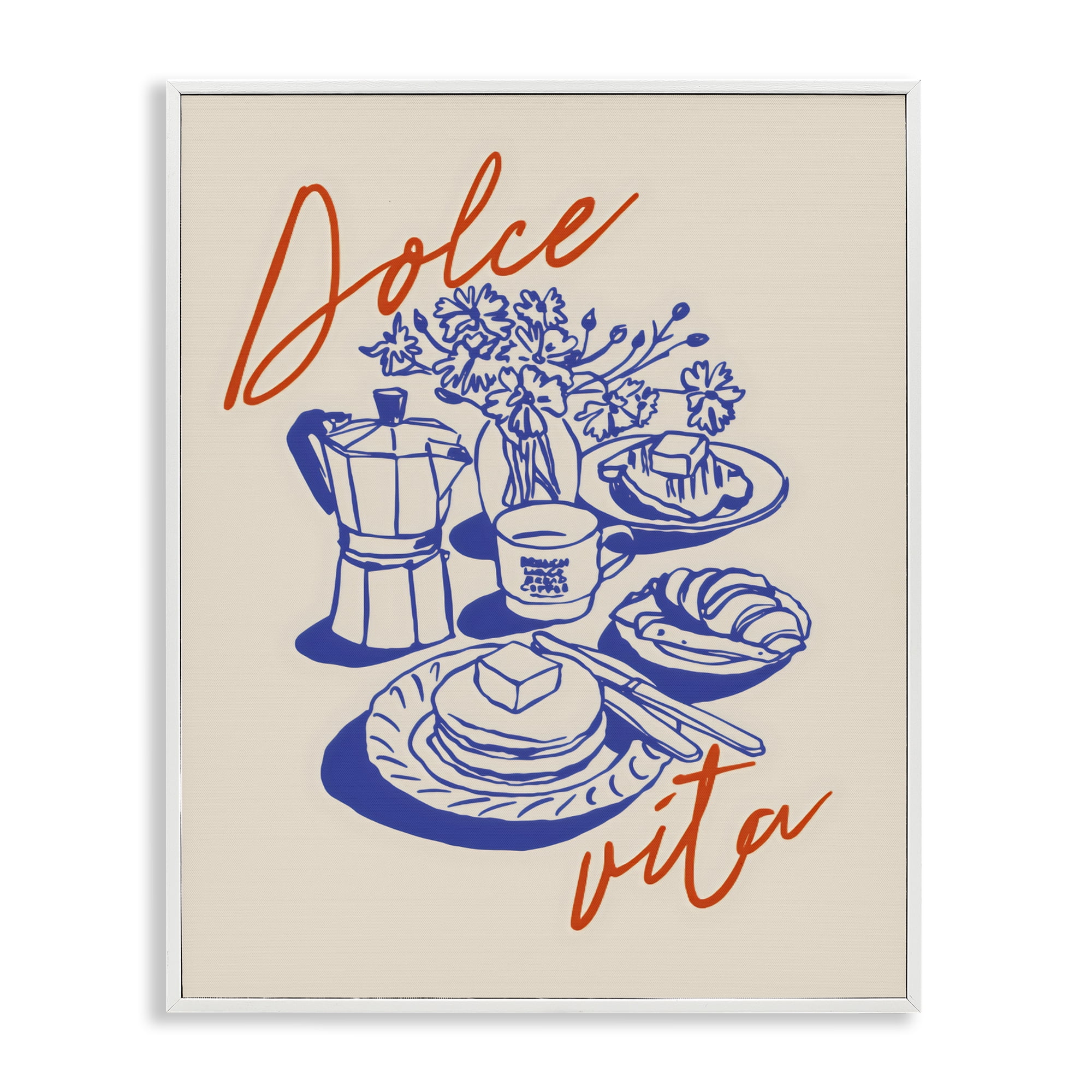 Stupell Industries Retro Breakfast Morning Spread White Framed Giclee Art, design by The Prints Vibe