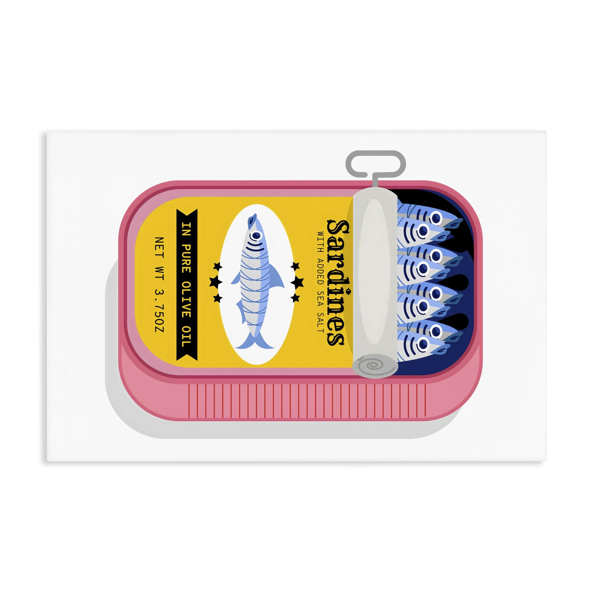 Stupell Industries Retro Can of Sardines Canvas Wall Art, design by Creative Studio