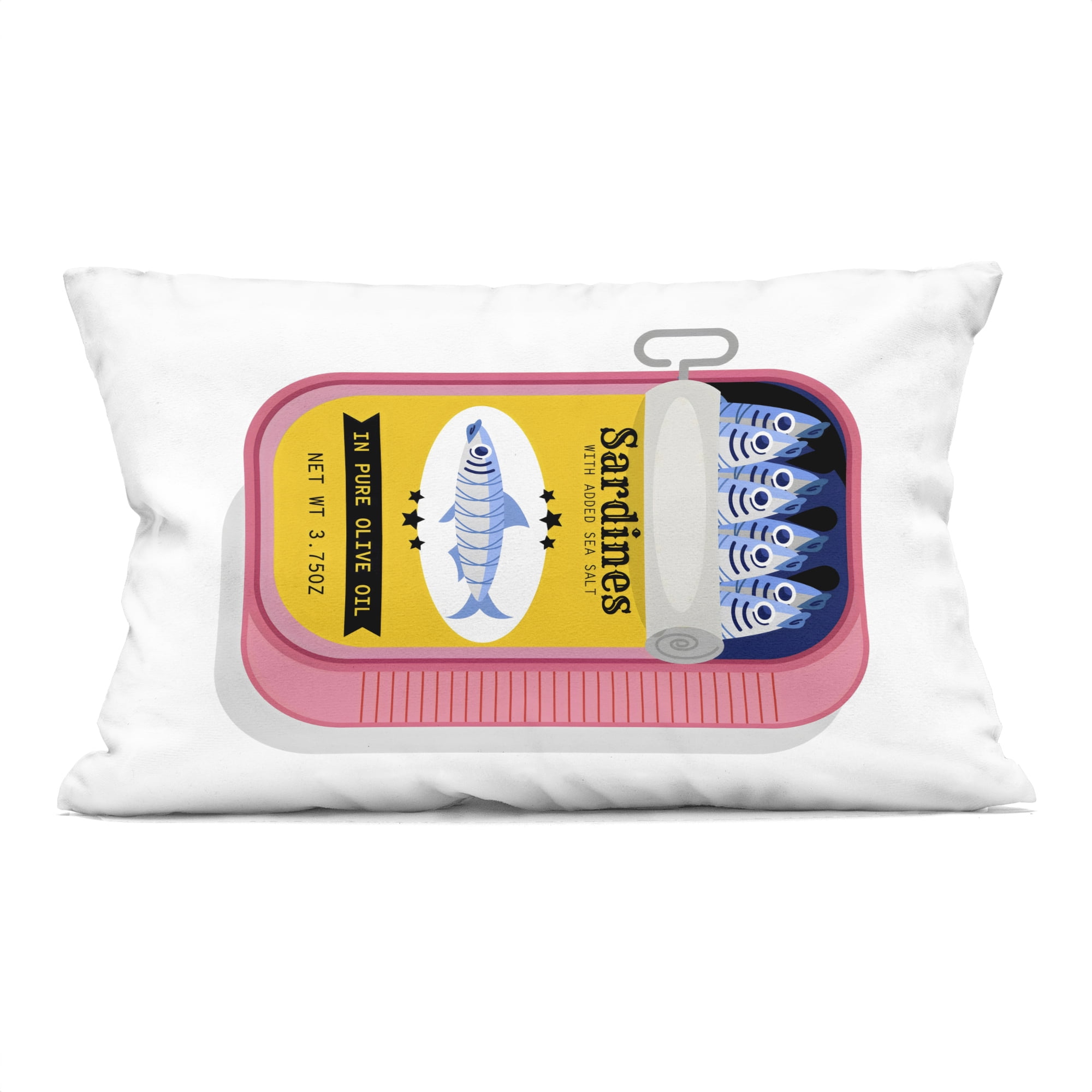 Stupell Industries Retro Can of Sardines Decorative Printed Throw Pillow, design by Creative Studio, 14 x 7 x 20