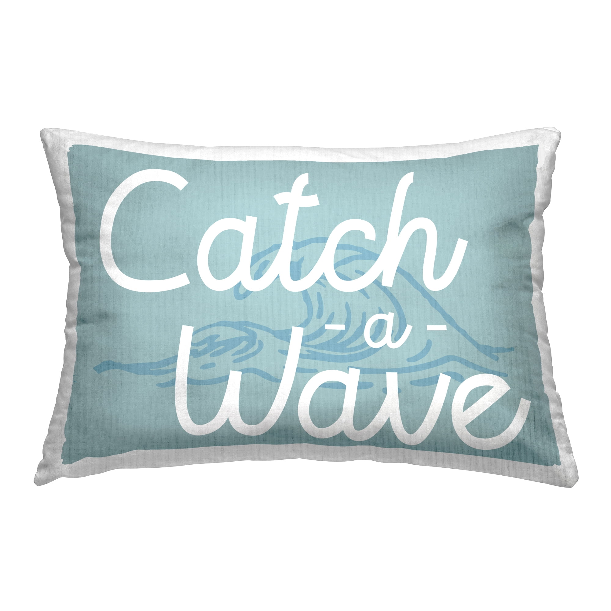 Stupell Industries Retro Catch a Wave Decorative Printed Throw Pillow, 14 x 20