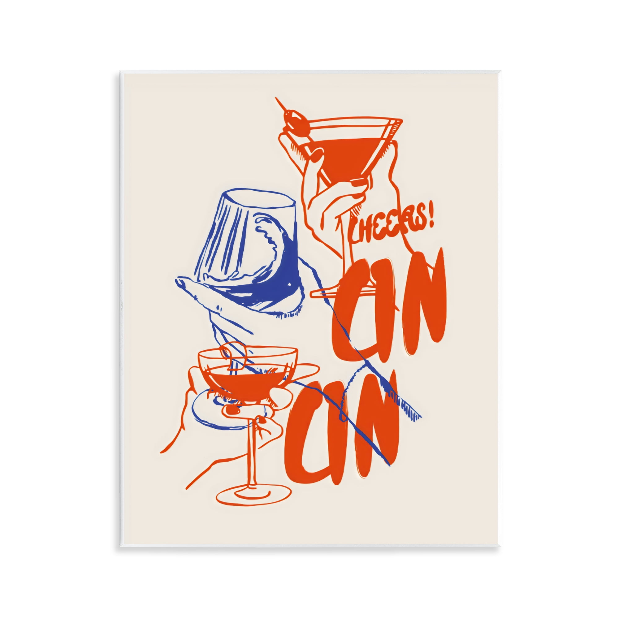 Stupell Industries Retro Cheers Cocktail Toast Wall Plaque Art, design by The Prints Vibe